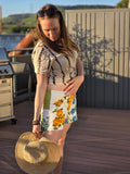 Towel Shorts "Golden Bloom 68" - S