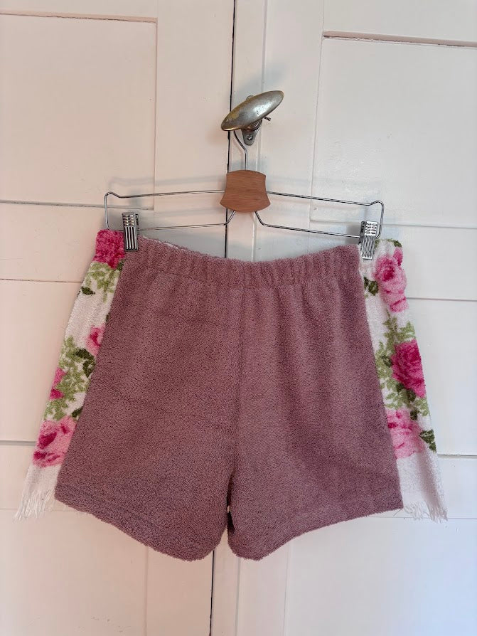 Towel Shorts "Blush garden - fringe series" - L