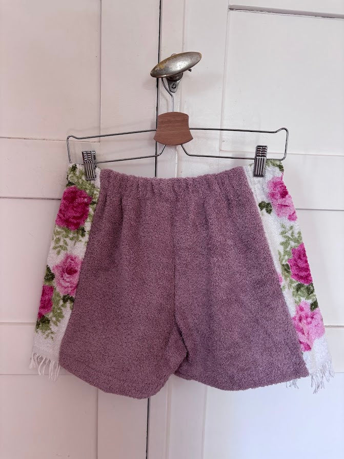 Towel Shorts "Rosewood Bloom - Fringe" - M