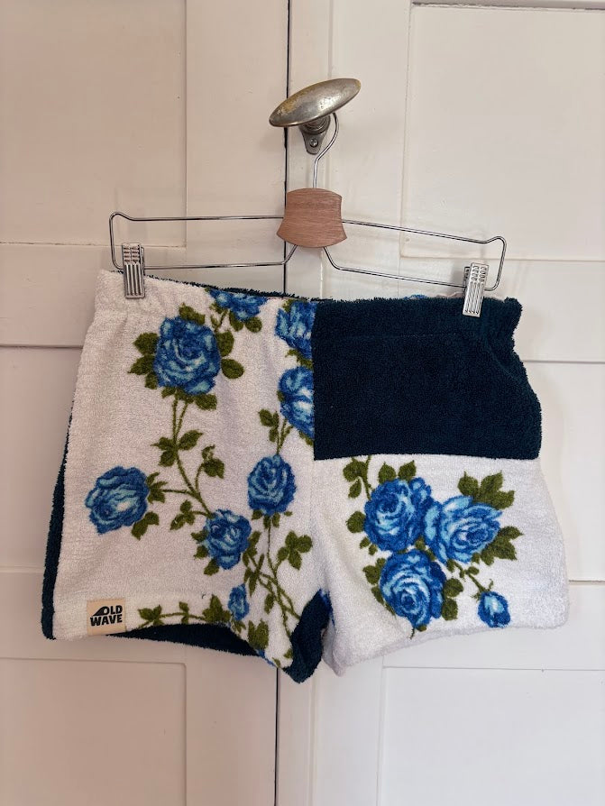 Towel Shorts "Blue Blossom 79" - M