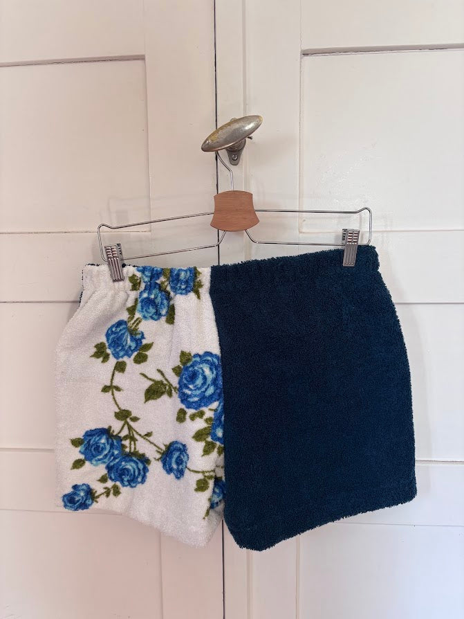 Towel Shorts "Blue Blossom 79" - M