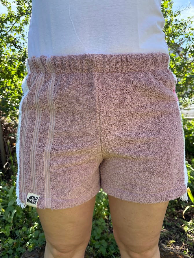 Towel Shorts "Blush garden - fringe series" - L