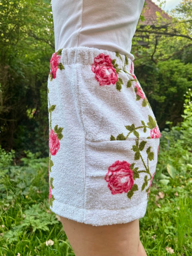 Towel Shorts "Rose Stripe 76" - M
