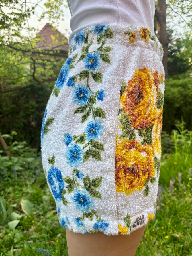 Towel Shorts "Blue Garden 76" - M