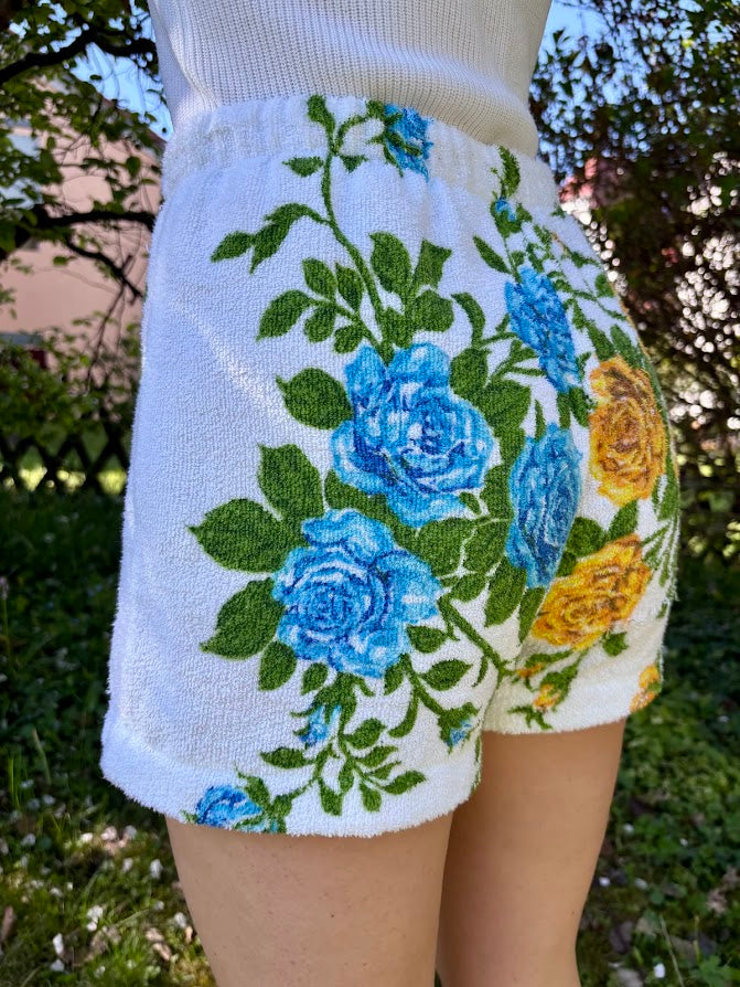 Towel Shorts "Blue Garden 70" S