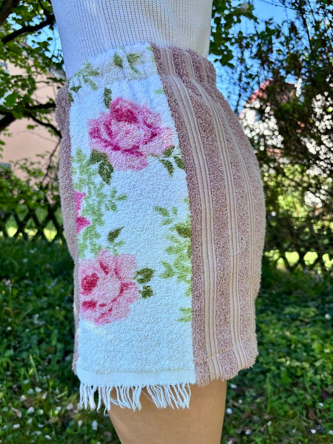 Towel Shorts "Rosé fade - Fringe Series" - S