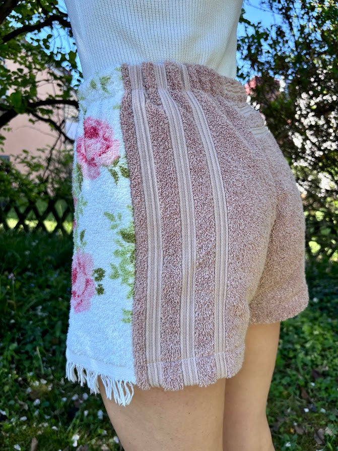 Towel Shorts "Rosé fade - Fringe Series" - S