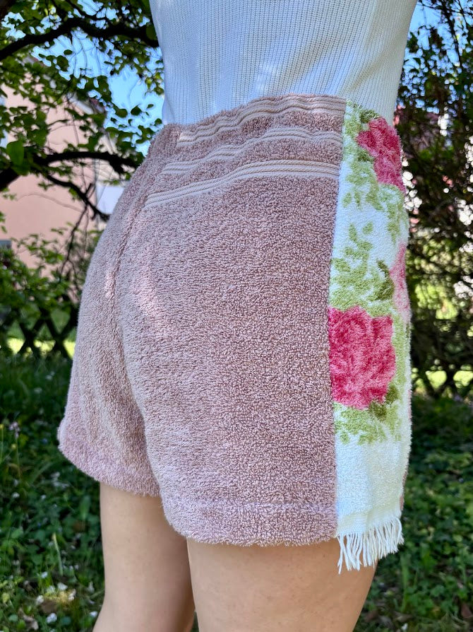 Towel Shorts "Rosé fade - Fringe Series" - S
