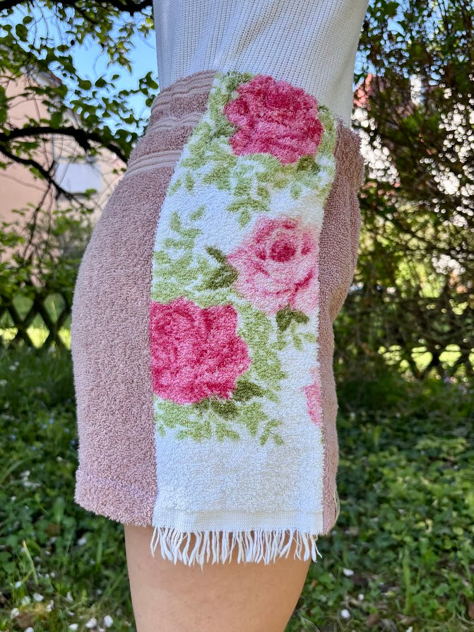 Towel Shorts "Rosé fade - Fringe Series" - S